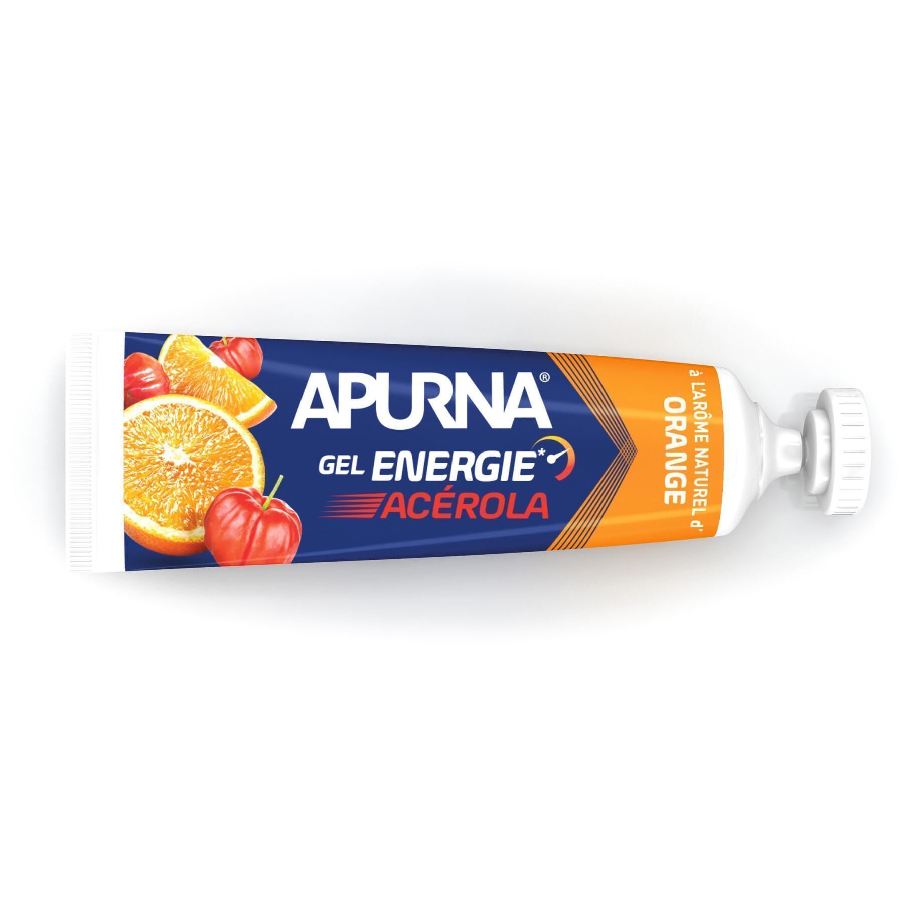 Paquete de 25 geles Apurna Energie acerola orange - 35g