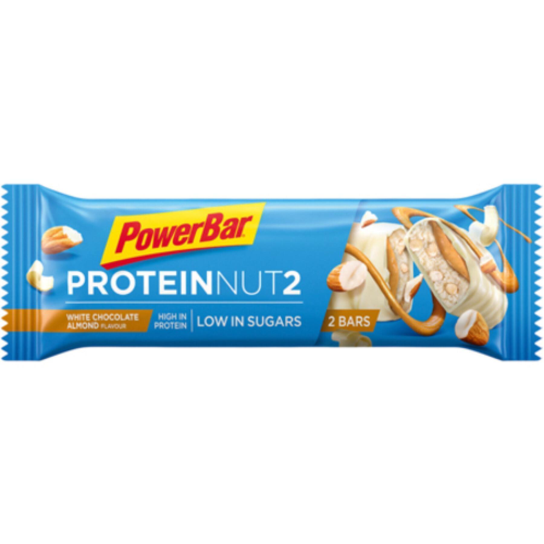 Bares PowerBar ProteinNut2 Low Sugar 18x45gr White Chocolate Almond