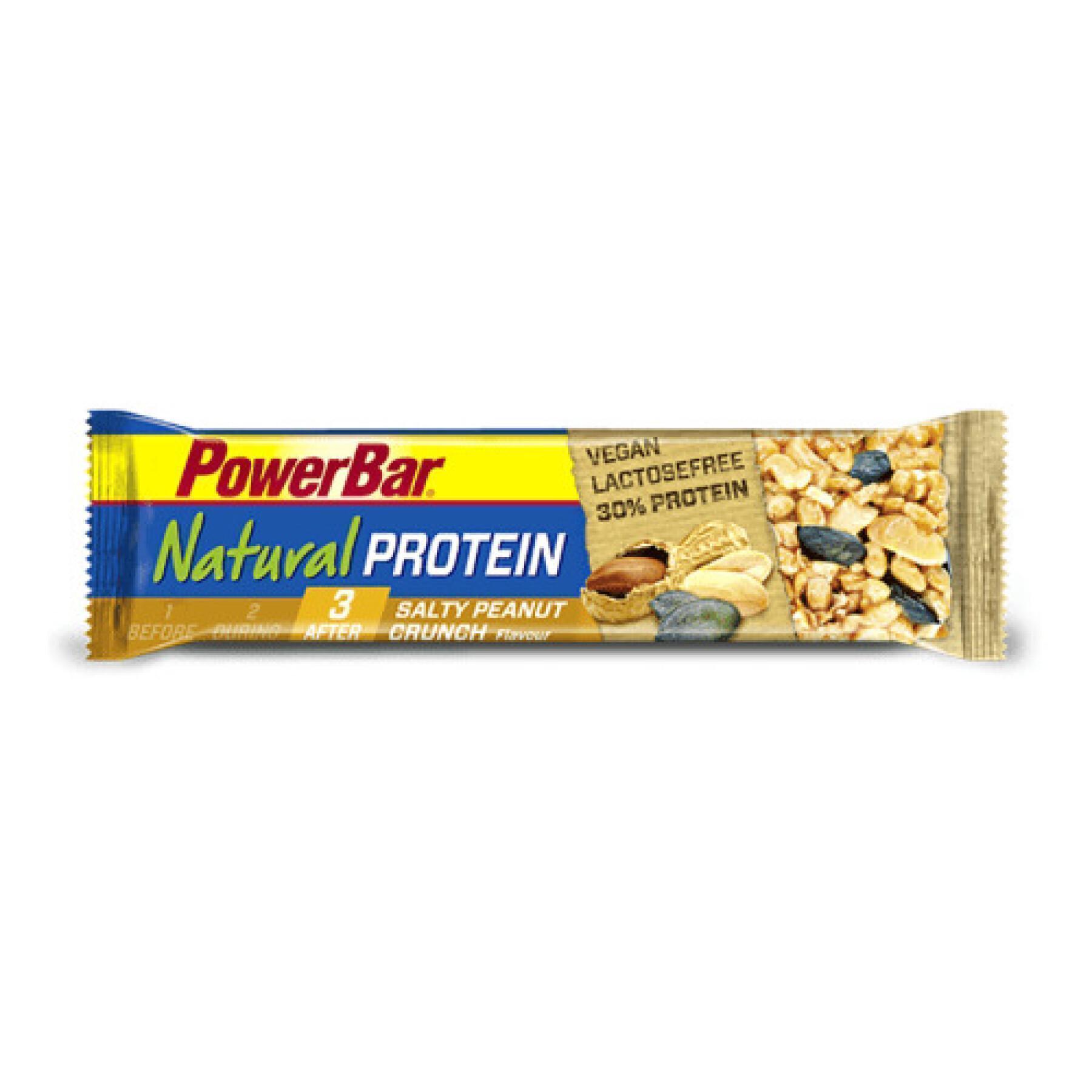Lote de 24 barras PowerBar Natural Protein Vegan - Salty Peanut Crunch