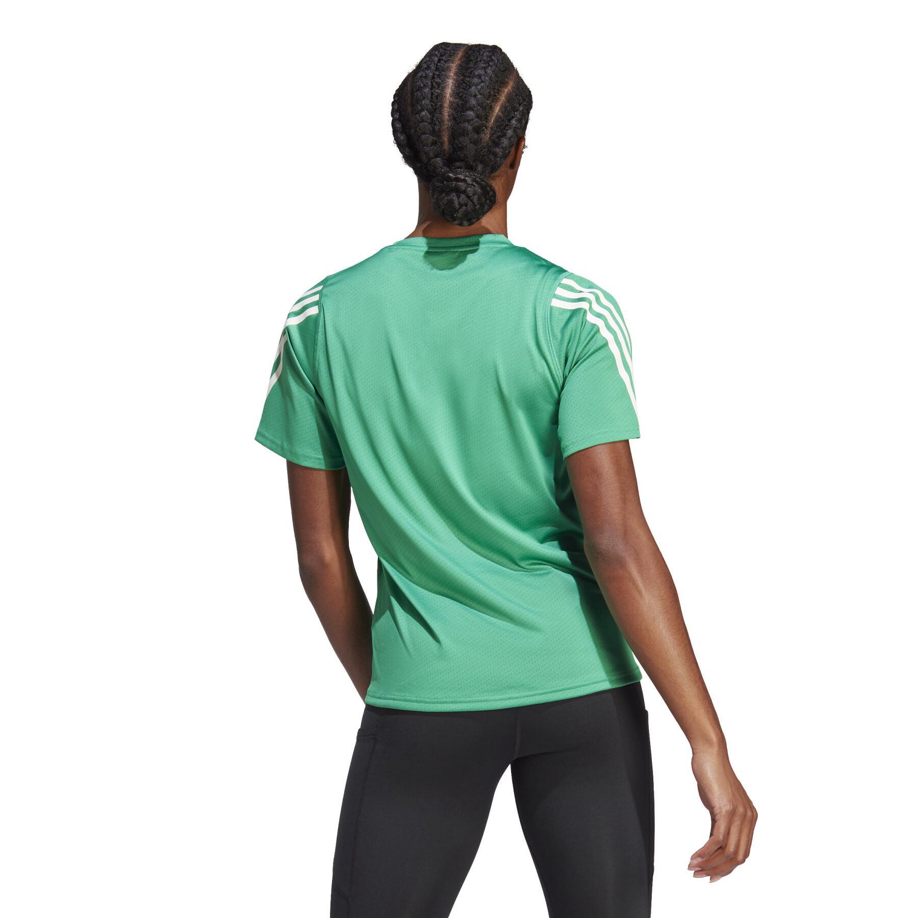 Camiseta de mujer adidas Run Icons 3-Stripes Low-Carbon