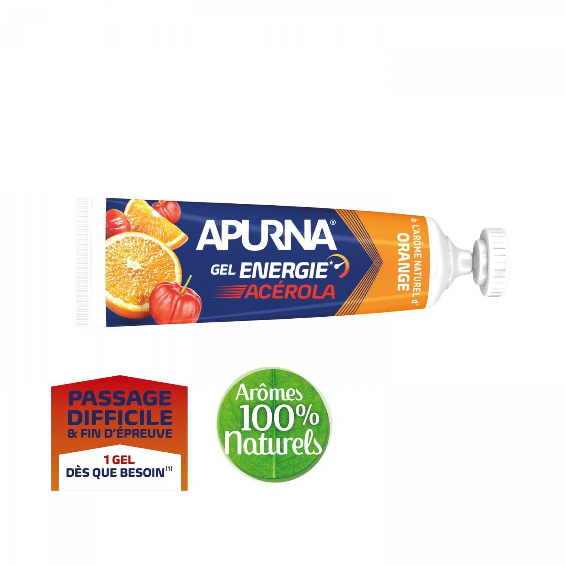 Paquete de 25 geles Apurna Energie acerola orange - 35g