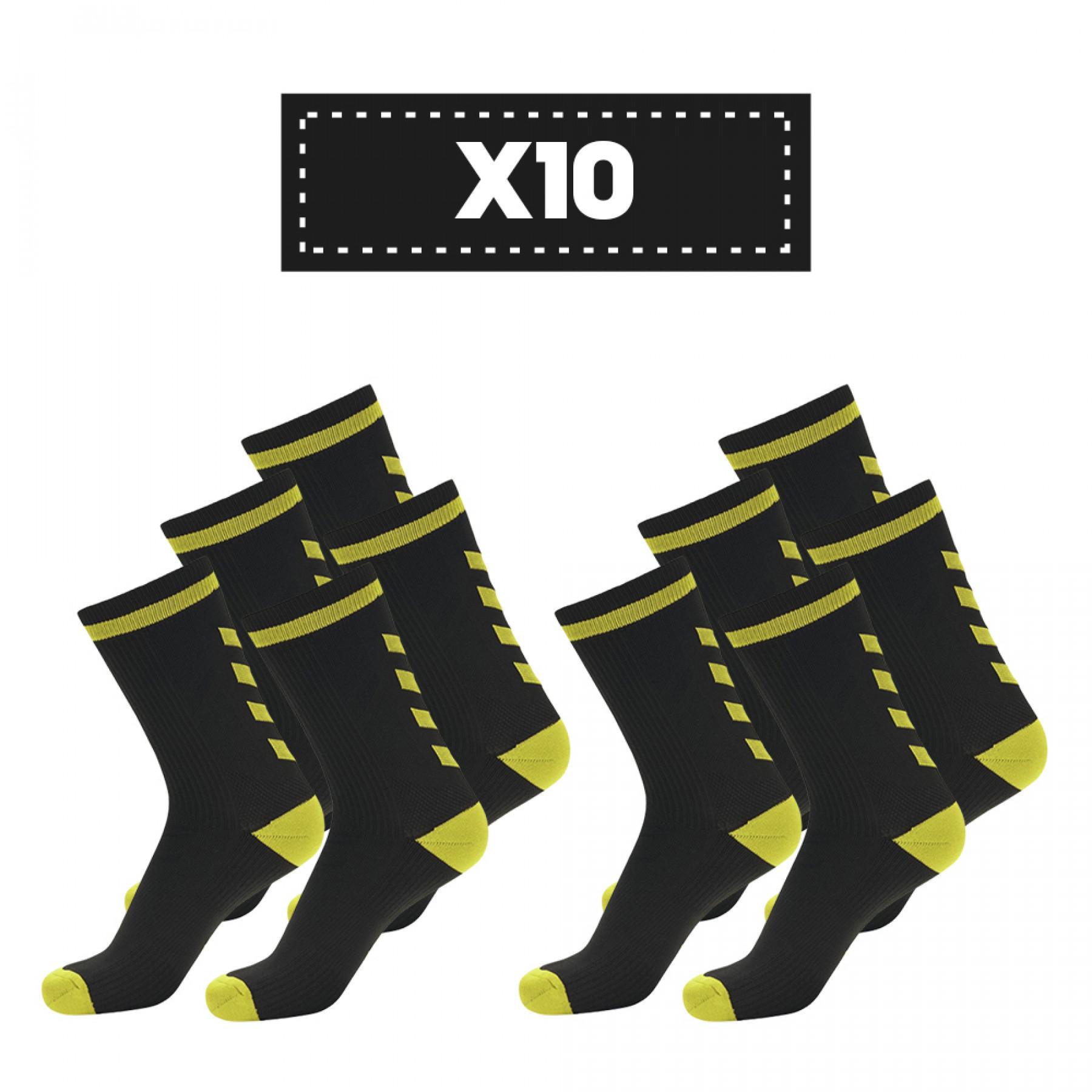 Paquete de 10 pares de calcetines oscuros Hummel Elite Indoor Low