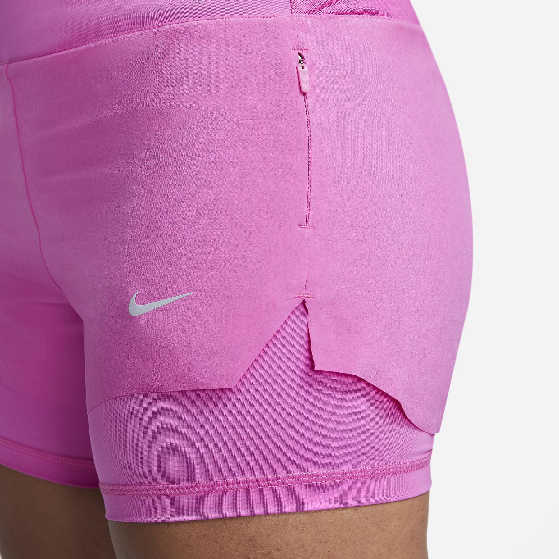 Pantalones cortos 2 en 1 para mujer Nike Swift Dri-Fit 3 "