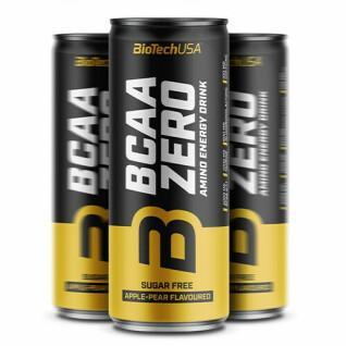 24 latas de bebidas energéticas Biotech USA BCAA ZERO Energy Drink - Pomme-poire