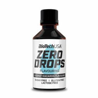 Paquete de 10 tubos de aperitivos Biotech USA zero drops - Macaron à la noix de coc - 50ml